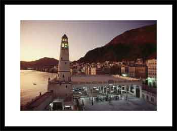 The Mosque of Al-Rawdha at sunset