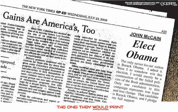 مقالة لجون مكين في النيويورك تايمز: انتخبوا أوباما