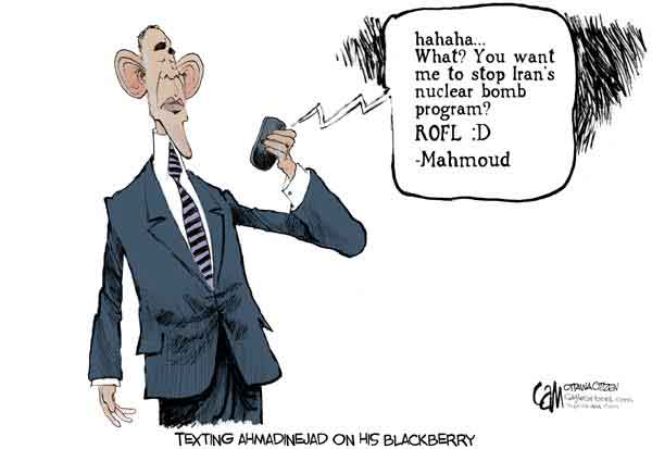 أجمدي نجاة لأوباما: أن أوقف البرنامج النووي الحربي لإيران! أنت تمزح!!